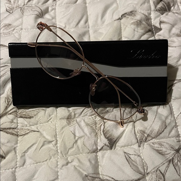 Gold Frame Blue Light Blocking Glasses - Picture 1 of 1